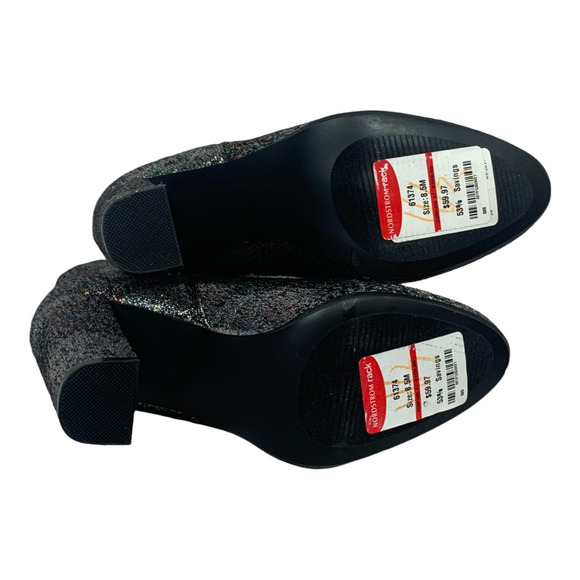 Steve Madden Womens Effect Ankle Boots Booties Metallic Block Heels 8.5 M - Picture 9 of 12